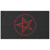 Rode Duivel Pentagram Tafelkleed (Voorkant (Horizontaal))