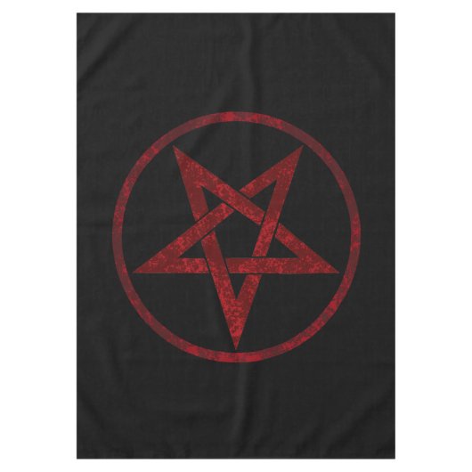 Rode Duivel Pentagram Tafelkleed (Voorkant)