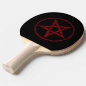 Rode Duivel Pentagram Tafeltennisbatje (Voorkant Gekanteld)