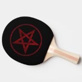 Rode Duivel Pentagram Tafeltennisbatje (Zijkant)
