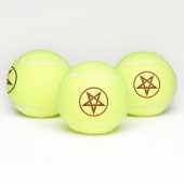 Rode Duivel Pentagram Tennisballen (Multi)