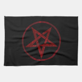 Rode Duivel Pentagram Theedoek (Horizontaal)