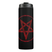 Rode Duivel Pentagram Thermosbeker (Voorkant)