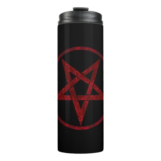 Rode Duivel Pentagram Thermosbeker (Voorkant)