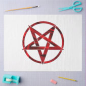 Rode Duivel Pentagram Tissuepapier (Craft)