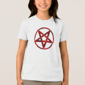 Rode Duivel Pentagram Tri-Blend Shirt (Voorkant)