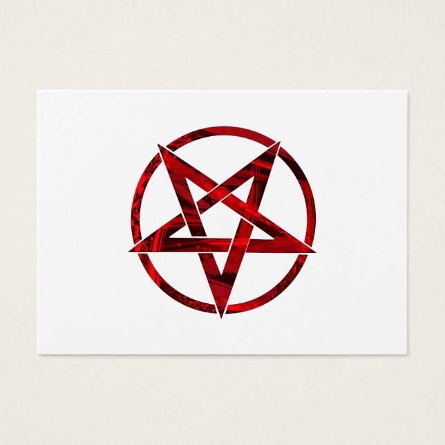 Rode Duivel Pentagram Visitekaartje (Voorkant)