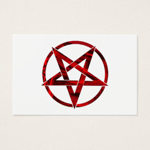 Rode Duivel Pentagram Visitekaartje
