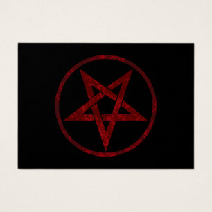 Rode Duivel Pentagram Visitekaartje