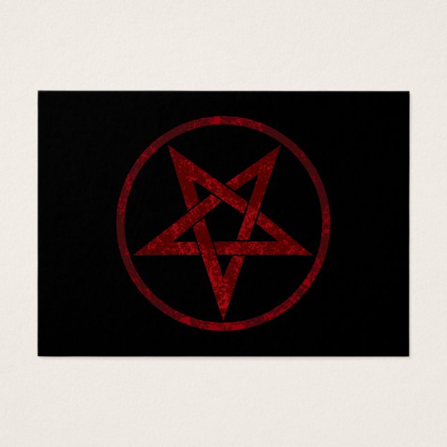 Rode Duivel Pentagram Visitekaartje (Voorkant)