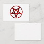 Rode Duivel Pentagram Visitekaartje (Voorkant / Achterkant)