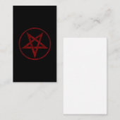 Rode Duivel Pentagram Visitekaartje (Voorkant / Achterkant)
