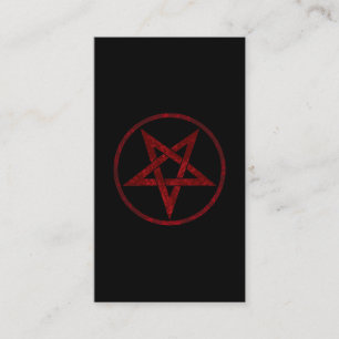 Rode Duivel Pentagram Visitekaartje