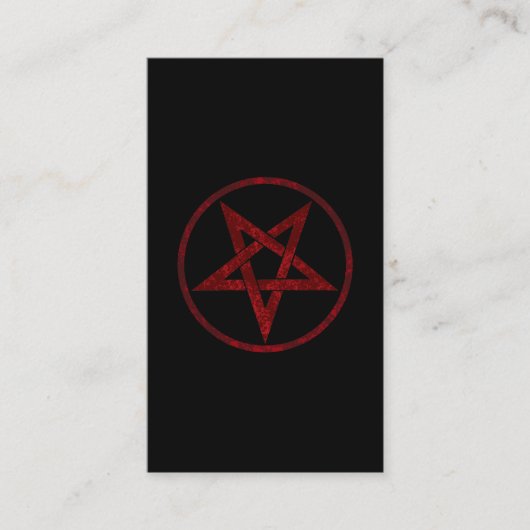 Rode Duivel Pentagram Visitekaartje (Voorkant)