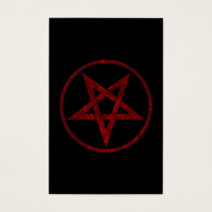 Rode Duivel Pentagram Visitekaartje