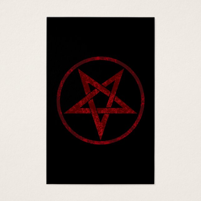 Rode Duivel Pentagram Visitekaartje (Voorkant)