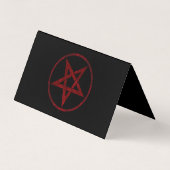Rode Duivel Pentagram Visitekaartje (Achterkant)
