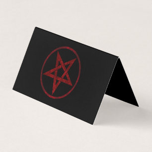 Rode Duivel Pentagram Visitekaartje