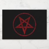 Rode Duivel Pentagram Voedselcontainer Etiket (Enkel label)