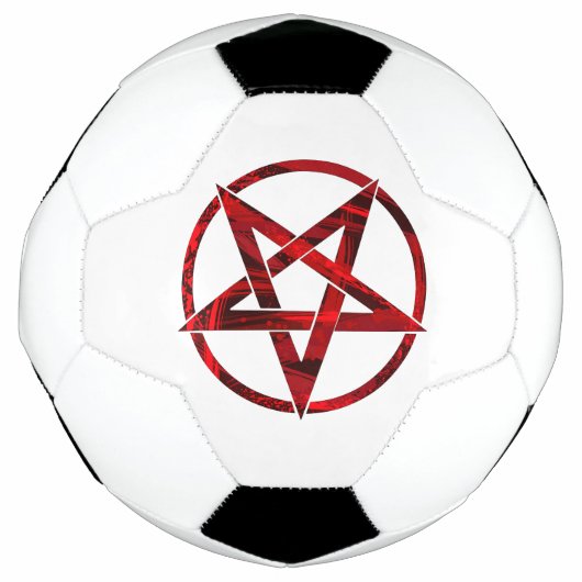 Rode Duivel Pentagram Voetbal (Voorkant)