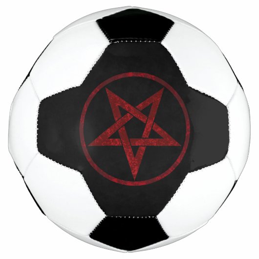 Rode Duivel Pentagram Voetbal (Voorkant)