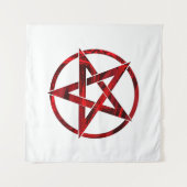 Rode Duivel Pentagram Wandkleed (Voorkant (horizontaal))