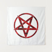 Rode Duivel Pentagram Wandkleed (Voorkant)