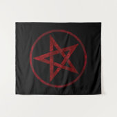 Rode Duivel Pentagram Wandkleed (Voorkant (horizontaal))