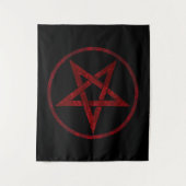 Rode Duivel Pentagram Wandkleed (Voorkant)