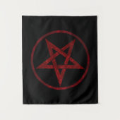 Rode Duivel Pentagram Wandkleed (Voorkant)