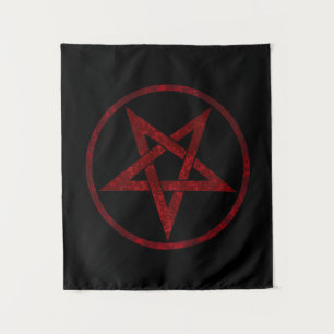 Rode Duivel Pentagram Wandkleed