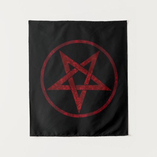 Rode Duivel Pentagram Wandkleed (Voorkant)
