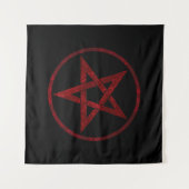 Rode Duivel Pentagram Wandkleed (Voorkant (horizontaal))