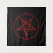 Rode Duivel Pentagram Wandkleed (Voorkant)