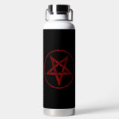 Rode Duivel Pentagram Waterfles (Achterkant)