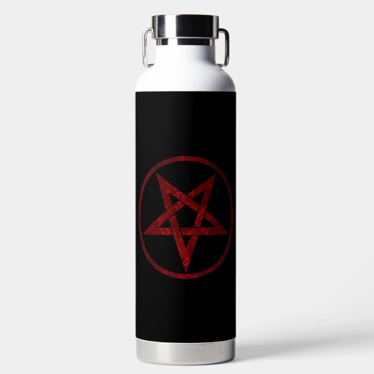 Rode Duivel Pentagram Waterfles (Voorkant)