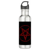 Rode Duivel Pentagram Waterfles (Voorkant)