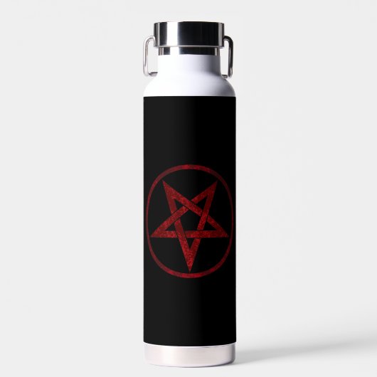 Rode Duivel Pentagram Waterfles (Voorkant)