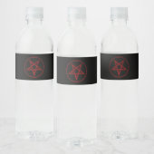 Rode Duivel Pentagram Waterfles Etiket (Flessen)