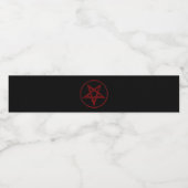 Rode Duivel Pentagram Waterfles Etiket (Enkel label)
