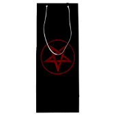 Rode Duivel Pentagram Wijn Cadeautas (Achterkant)