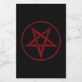 Rode Duivel Pentagram Wijn Etiket (Enkel label)