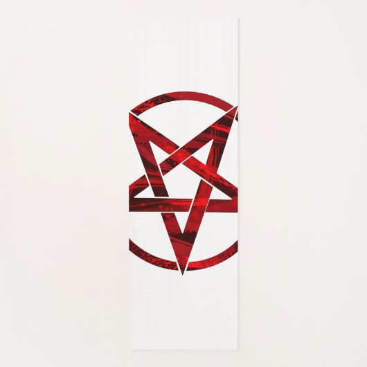 Rode Duivel Pentagram Yogamat (Voorkant)