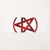 Rode Duivel Pentagram Yogamat (Voorkant (horizontaal))