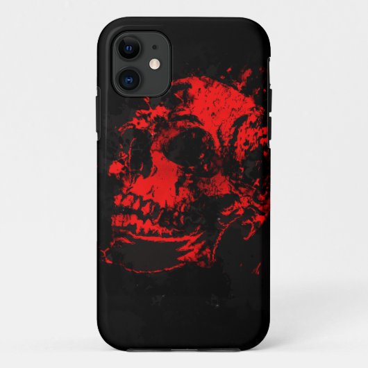 Rode Duivel Schedel Griezeld Kunstwerk Case-Mate iPhone Case (Achterkant)