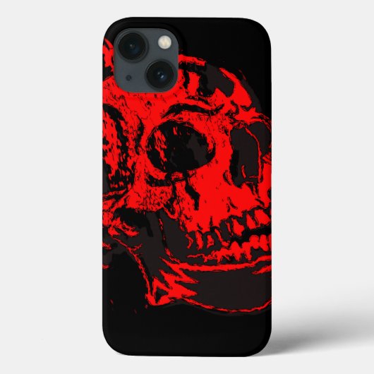 Rode Duivel Schedel Griezeld Kunstwerk Case-Mate iPhone Case (Achterkant)