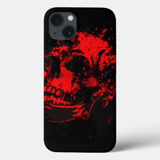 Rode Duivel Schedel Griezeld Kunstwerk Case-Mate iPhone Case (Achterkant)
