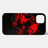 Rode Duivel Schedel Griezeld Kunstwerk Case-Mate iPhone Case (Achterkant (horizontaal))