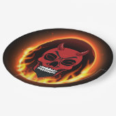 Rode duivel Skelet Papier Borden Papieren Bordje (Gekanteld)