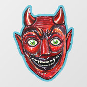 Rode Duivel Vintage Halloweenies Raamsticker (Vel)